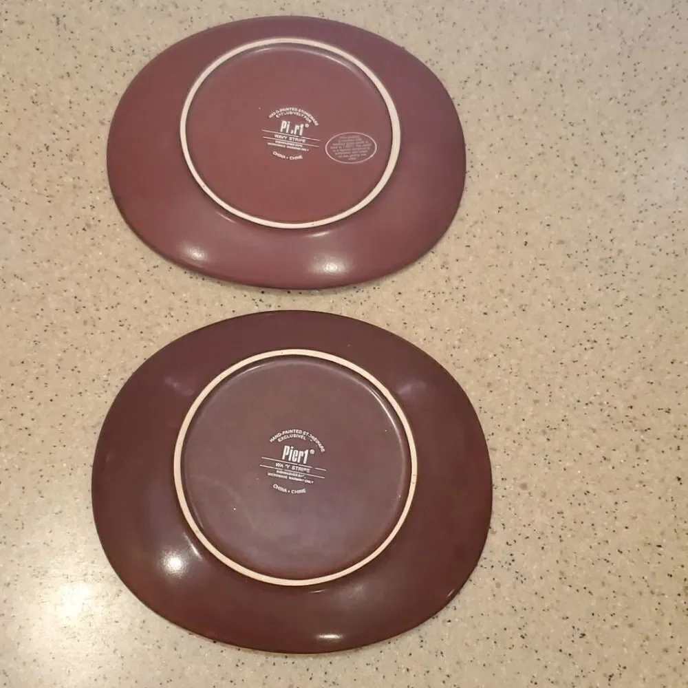 Pier One Wavy Stripe Plate Set of 2 Plates
